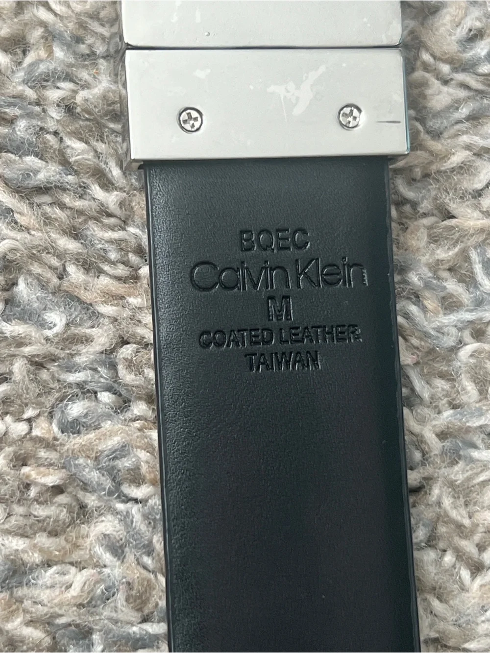 Calvin Klein Leather Snakeskin Print Women’s  Belt - Neutral Brown